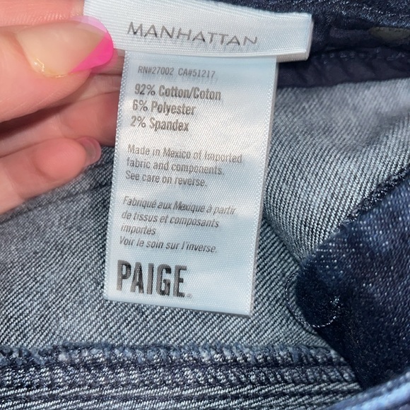 Paige | Manhattan High rise Boot Cut Denim Jeans | Women size 29 - Picture 13 of 16